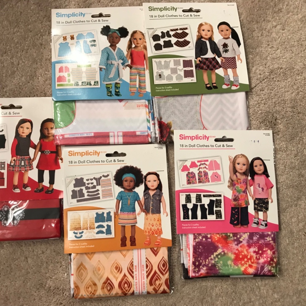 American girl size doll clothes fabric sew craft toys dresses